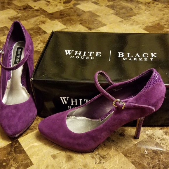 White House Black Market Shoes - White House Black Market Suede Heels